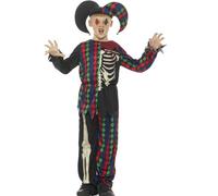 Déguisement Squelette Fou Du Roi Enfant Halloween 10 À 12 Ans Multicolore