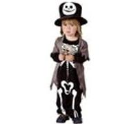 déguisement squelette garçon - 3/4 ans - noir - boland 78096 Noir G