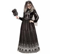 Déguisement Squelette Gothique Noir Femme Halloween Small Rose