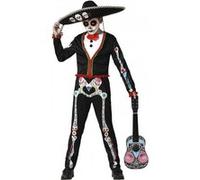Déguisement squelette mariachi mexicain - Garçon - 10/12 ans (140 à 152 cm)