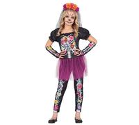 Déguisement Squelette Mexicain Enfant Rose