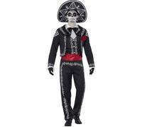 Déguisement squelette mexicain homme Dia de los muertos - M M