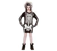 Déguisement Squelette Noir Et Blanc Fille Halloween 11 À 13 Ans Noir