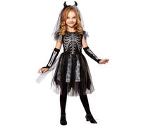 Widmann Costume d'enfant Mariée squelette – robe avec accessoires pour Halloween et carnaval