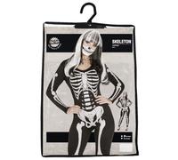 Déguisement - Justaucorps de Squelette - Femme - Blanc - Tissu synthétique L