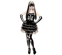 Déguisement Squelette Tutu Bouffant Femme Halloween Xs Noir