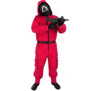 Déguisement Squid Game avec masque Triangle Officiel Netflix - Funidelia - Halloween Carnaval L/XL