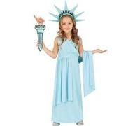 Fiestas Guirca Déguisement Statue de la Liberté pour fille 7 ans Noir