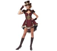Déguisement steampunk bordeaux luxe femme Jadeo