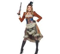 Déguisement Steampunk Cowgirl Robe Dentelle Femme L Marron 008073 W Widmann Milano Party Fashion L - 008073 W WIDMANN MILANO Party Fashion Marron G
