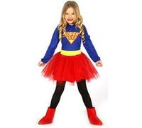 déguisement super héroïne fille - 5/6 ans - multicolore - guirca 83225 Multicolore G