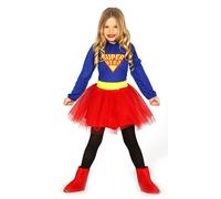 Déguisement Super Héros Fille - FIESTAS GUIRCA - Taille 12/14 ans - Robe bleue à logo V et tutu rouge