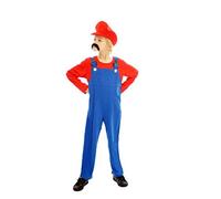 Déguisement Super ouvrier pour enfant, rouge, M(7/9 ans)