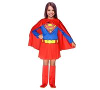Déguisement Supergirl Fille - Taille 8-10 Ans Bleu