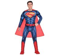 amscan-9906102 Costume d'halloween Classique Superman-XL, 9906102, Bleu, Trés Grande
