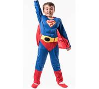 Déguisement Superman Éco enfant - EL REY DEL CARNAVAL - 8 ans - Multicolore - Licence Superman 6 ans