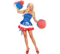 Déguisement Supporter France Tricolore Femme - Taille: L Blanc
