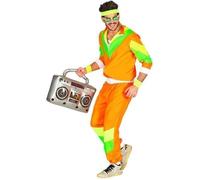W WIDMANN MILANO Party Fashion - Costume survêtement, veste et pantalon, tenue des années 80, survêtement de jogging pour le carnaval et les fêtes