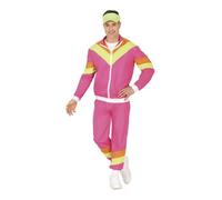 Déguisement Survêtement - Guirca - Homme - Rose Fluo - Jaune - Veste et Pantalon L