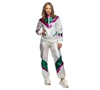 DÉGUISEMENT SURVÊTEMENT HOLOGRAPHIQUE BLANC FEMME M