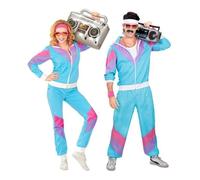 Déguisement survêtement - WIDMANN - Années 80 - Bleu - Veste et pantalon - Adulte XXL XXL