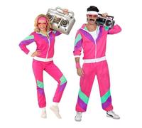 Déguisement survêtement - WIDMANN - Fuchsia années 80 - Veste et pantalon - Mixte - Adulte XXL
