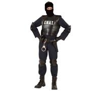 Widmann – Déguisement S.W.A.T. Officer, combinaison, gilet pare-balles, ceinture, holster et sacoche