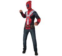 Déguisement T-Shirt Avec Cagoule Deadpool Xl Multicolore
