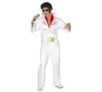 DÉGUISEMENT THE KING LÉGENDE ROCK AND ROLL HOMME XL Blanc L