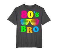 Déguisement « This is My 80's Bro » pour fête des années 80 T-Shirt, Homme Grandes Tailles, Chiné Foncé, 2X Tall