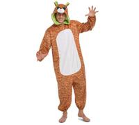 Mom Tiger Big Eyes Mono With Hood Costume Orange M-L Enfants