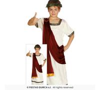 Déguisement Toge Romaine Roman Centurion Fille Rouge Polyester Âge 3-12 Ans