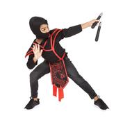 Déguisement Top Et Accessoires Ninja Pour Enfant 5-8 Ans - Rouge