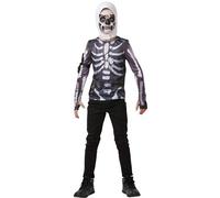 RUBIE'S Fortnite-Déguisement Top + Cagoule Officiel Fortnite Skull Trooper - Medium - 152 cm