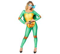 Déguisement Tortue Ninja Avec 4 Masques Femme - Taille: Xl Vert