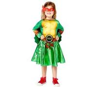 déguisement tortue ninja mutant fille - 4/6 ans - vert - amscan 9909141 Vert G