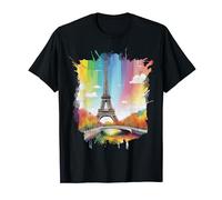 Déguisement Tour Eiffel arc-en-ciel Souvenir de Paris Bonjour Français T-Shirt