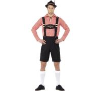 Déguisement Traditionnel D?Allemand Rouge Et Marron Pour Homme (Taille L) Multicolore