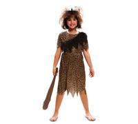Déguisement Troglodyte Pour Fille (Taille 7-9a) Multicolore