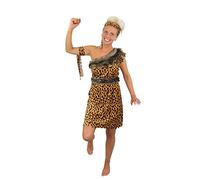 Déguisement unisexe de l'homme des cavernes pour adulte avec une tunique + un bandeau + un brassard + une ceinture. Idéal pour les enterrements de vie de garçon ou de jeune fille. ( Small )