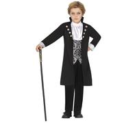 Déguisement Vampire Baroque Chic Argent Garçon Noir / Gris, Argent