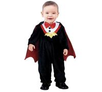 Déguisement Vampire Bébé - Noir - 18/24 Mois - Cape Bicolore - Nœud Papillon - Mixte 18-24 mois