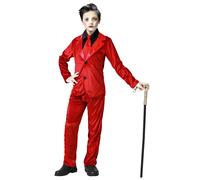 Déguisement Vampire Élégant Rouge Enfant - Taille: 5 À 6 Ans Rouge