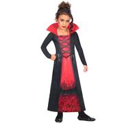 Déguisement Vampire En Tissu Recy ille - Taille: 8-10 Ans (128-134 Cm) Rouge