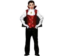 Déguisement vampire enfant Draculine - Halloween - 3-4 ans - cape chemise jabot pantalon