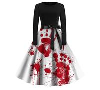 Déguisement Vampire Femme Nonne Faucheuse Vampire Zombie Dentelle Cosplay Deguisement Sexy Femme Gothique Demon Fantome Longue Robe Grande Taille Chic Citrouille Déguisement Nonne Halloween S