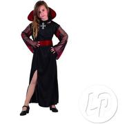 Déguisement Vampire Fille ATOSA - Taille 7-9 ans - Noir