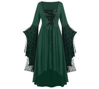 Deguisement Vampire Fille, Robe Sorcière Femme, Costumes Décontracté Rétro Taille Haute Style Court Déguisement Halloween Fête Coupe Ajustée Chic Et Élégant Tenue Grande Taille Gothique