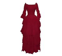 Deguisement Vampire Fille, Robe Sorcière Femme, Déguisement Chic Et Élégant Style Court Gothique Cosplay Robes De Bal Halloween Fête Décontracté Coupe Ajustée Costumes Grande Taille Rétro