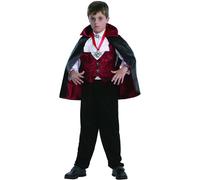 Déguisement Vampire Garçon Halloween 5-6 Ans (115/130 Cm) Rouge